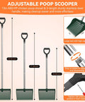 2-In-1 Chicken Coop Poop Scooper And Rake With 13-Inch Wider PP Head And Adjustable Stainless Steel Handle shown with features