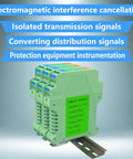 DC 24V Signal Isolator For PLC With One Input And Two Analog Outputs And 4 20 mA Signal Conditioning Module rail mounted
