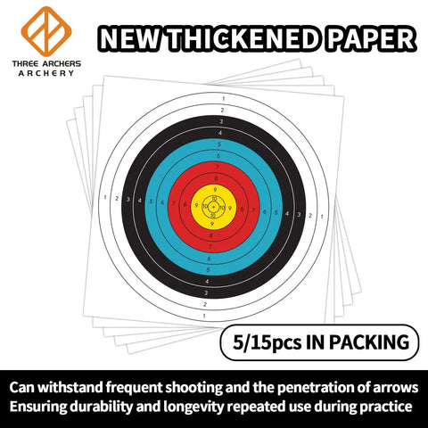 Pro Grade Backyard Archery Target Paper 31.5 By 31.5 Inches Thick 14mm 120g shown in multicolor with 10 rings