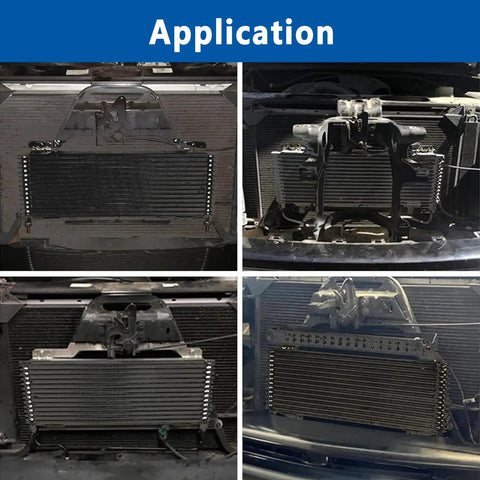 Low Pressure Drop Transmission Oil Cooler Kit Black 8.5 By 22.75 By 1.3 Inches With Mounting Hardware For Heavy Duty Rigs And Trucks Up To 40,000 GVW LPD47391 applications