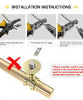 Installation instructions for Gold Cabinet Pulls 10 Pack 5 Inch Heavy Duty Zinc Alloy Drawer Handles for Cabinets Closets and Cupboards.