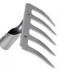 5 Teeth Garden Rake Head Made From Galvanized Manganese Steel, Heavy Duty Metal Rake Head For Yard Work, Garden Farm And Backyard Cleanup, 18.5 By 11.5 Cm, 1.34 Inch Inner Diameter, Handle Not Included