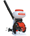 Motorized Fertilizer Spreader Broadcast 4 Gallon Capacity For Lawn Care, Seed Distribution, And Ice Melt Salt with red engine