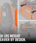 750 lbs heavy 48 Inch Rotary Tiller For 3 Point Hitch Cat 1 And 2 Gear Drive With PTO Shaft