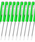 10-Piece Pocket Screwdriver Set With Magnetic Clips, Green Grab-And-Go Slotted Flathead Tools, 13.5 cm Length, 3.2 mm Blade