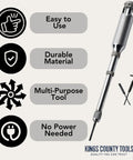 9 Inch Classic Yankee Push Drill Kit With Eight Double Fluted Bits Chrome Plated Brass Hand Drill No Chuck Needed Compact Mini Tool