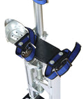 Adjustable 15 To 23 Inches Aluminum Drywall Stilts For Painting And Cleaning With Skid Resistant Rubber Soles, close-up of straps.