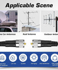 RG58 Coax Cable For HAM Radio And CB Antennas 10ft PL259 UHF Male To Male 50 Ohm Low Loss Antenna Cable for outdoor and home use.