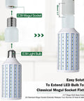 Porcelain Mogul Socket Extender For E39 Base Lighting 10 Pack Extends Bulb Length Two Point Three Six Inches And Supports LED