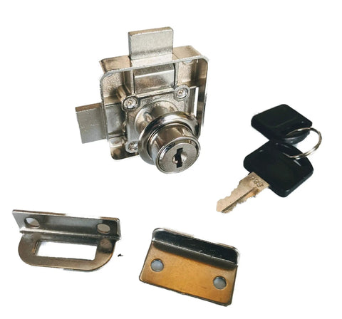 Double Door Cabinet Locks With Keys For Secure Kitchen Cupboards No Fuss Easy To Install Safety Hardware Included Keyed Differently For Extra Security Fits Adults And Kids Heavy Duty Steel Construction For Two Doors, featuring lock, keys, and mounting hardware
