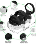 Spring Loaded Lawn Aerator Shoes With Aluminum Base And Double Layer Design No Mess Walks While Aerating Patios And Gardens Black