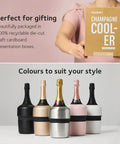 Ultra Efficient Iceless Champagne Chiller With Detachable Stopper Keeps Wine Cold Up To 6 Hours in multiple colors packaging