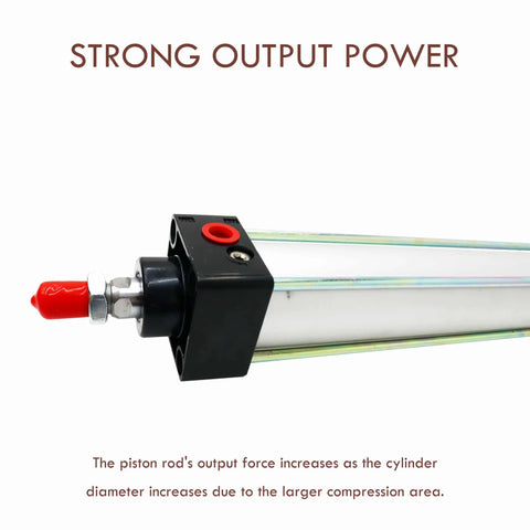 Heavy Duty Pneumatic Cylinder Air Cylinder Aluminum Alloy Magnetic Stroke Dual Action 40mm Bore 800mm Stroke end view