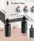 Heavy Duty Sliding Gate Roller Bracket Kit With L Rear Post Steel Bracket showing dimensions and roller details