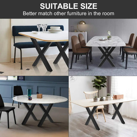 Set Of 2 Industrial Country Style Steel Table Legs 28 Inch By 24 Inch Dining Table Legs 28 Inch Tall And 24 Inch Wide Rock Solid Heavy Duty DIY Iron Bench Legs For Office Desks Computers And Home Tables supporting modern dining tables