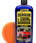Car Scratch Remover Kit Pro Grade All In One Deep Scratch Repair Compound And Polishing Solution For Swirl Marks And Vehicle Paint Restoration Clear Coat Finish 8 Oz Restore Shine On All Finishes bottle with applicator pad.