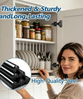 Woman using 4 Pack Frameless Soft Close Cabinet Hinges With 110 Degree 3D Adjustable Concealed European Design on kitchen cabinet