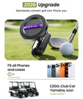 Magnetic Golf Cart Phone Holder With 360 Degree Rotation Fits EZGO Club Car Yamaha Golf Carts near golf club and ball