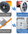 Comparison of features showing Badass 55 Gallon Drum Dolly Heavy Duty Drum Truck With Reinforced Steel Frame 1000 Lb Capacity.