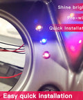 Close-up of waterproof 6mm LED indicator light 12V 24V prewired signal lamp for car truck boat dash, multicolor installation