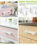 Eight Pack Silicone F Shape Corner Protectors for furniture and wardrobes installed on drawers and edges for child safety