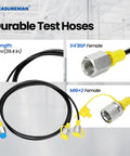 Hydraulic Test Gauge Kit With Three Gauges 0 To 250 Bar 0 To 400 Bar 0 To 600 Bar, durable test hoses, 1m length, 1/4"BSP and M16x2 female fittings