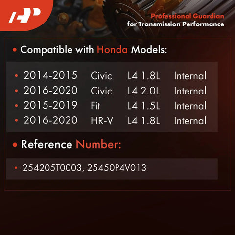 Compatibility chart for Honda Civic And HR V Automatic Transmission Filter With Pan Gasket Direct Fit Premium Replacement
