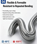 Heavy Duty Stainless Steel Flexible Conduit For Electrical Wiring Rock Solid Braided Armor showcasing flexibility and heat resistance.