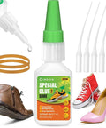 Crystal Clear Shoe Glue For Quick Fix And Strong Bond No Fuss Waterproof Adhesive That Stays Flexible Industrial Grade For Boots Sandals Sneakers Leather And Other Footwear with precision tips and various footwear examples.