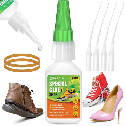 Crystal Clear Shoe Glue For Quick Fix And Strong Bond No Fuss Waterproof Adhesive That Stays Flexible Industrial Grade For Boots Sandals Sneakers Leather And Other Footwear with precision tips and various footwear examples.