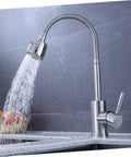 Shower Head 360 Degree Faucet Water Dispenser hot and Cold faucets Single-Tube tap for Kitchen Sink Rod Stainless Steel Single Handle with water flow.