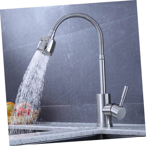 Shower Head 360 Degree Faucet Water Dispenser hot and Cold faucets Single-Tube tap for Kitchen Sink Rod Stainless Steel Single Handle with water flow.