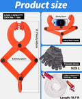 Industrial Heavy Duty Pallet Puller Clamp Kit 1 Ton 2205 Lbs For Forklifts And Trucks with steel hooks, gloves, and strap