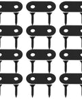 Flat Mending Plates Set Of 12 Black Stainless Steel Brackets With Screws For Beds And Tables Built To Last Easy Install