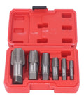 NPT Tap Set Six Piece Carbon Steel Pipe Threading Kit For Auto Shop Fixes Includes One Inch, Three Quarter Inch, One Half Inch, Three Eighth Inch, One Quarter Inch, One Eighth Inch Taps For Clean Starts, Precise Threads And Dependable Threading. six carbon steel taps in red case