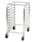 Ten Tier Aluminum Sheet Pan Rack With Brake For Commercial Kitchens And Bakeries, Heavy Duty 400 Pound Capacity