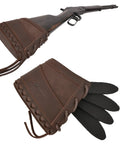 Beefy Leather Slip On Recoil Pad For Rifles And Shotguns Non Slip Buttstock Extension with Neoprene and Wax Canvas