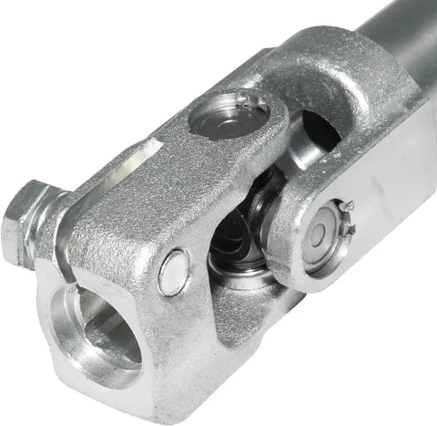 Close-up of Sturdy Lower Intermediate Steering Shaft With U Joint Coupler for 2009-2014 Ford F150, showing durable metal construction.