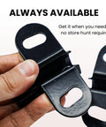 Hand holding bracket from Universal Wheelbarrow Axle And Bracket Replacement Kit For Universal Compatibility Easy Install Wagon