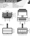 Technical specifications diagram of IFAK Buddy Tactical First Aid Kit With Rip Away Molle Pouch EDC Ready Medical Gear Organizer.