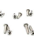 Top Shelf 100 Pcs 1/4-20 Unc Cross Recess Pan Head Machine Screw Bulk Kit In Durable 304 Stainless Steel Assorted Lengths 1/2 To 1 Inch showcasing shiny stainless steel screws.