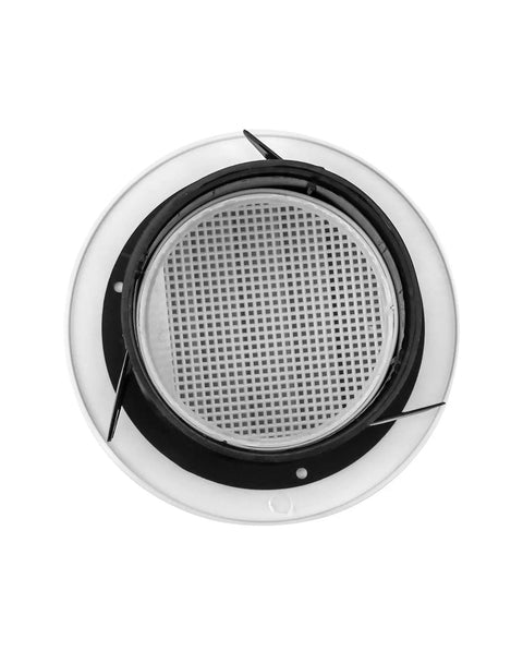 4 Inch Round ABS Air Vent Louver Grille Cover Set With Built In Fly Screen Mesh 4 Pack, top view showing mesh detail