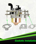 Carburetor Carb Kit For Monster Mega Moto 80Cc 105Cc Mini Bikes And Motovox MBX Series MBX10 MBX11 MBX12 with gaskets installation.