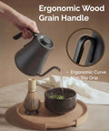 Pouring Gooseneck Electric Kettle With Precise Temperature Control Plus Or Minus One Degree Fahrenheit, stainless steel, dark grey