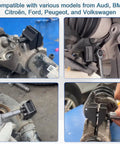 Universal Suspension Strut Split Hub And Steering Knuckle Spreader Tool for VW Audi BMW Ford Peugeot Citroen in use on car