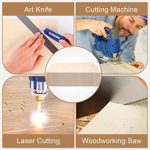 Basswood craft sheets, 60-pack, 12x12x1/8 in (3mm), unfinished, smooth for laser cutting