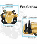 Rear Brake Caliper Go Kart Brake Kit with Beefy Performance Brake Pads dimensions overview