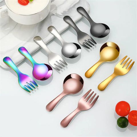 2 Piece Portable Fork And Spoon Set For Camping Picnics And Outdoor Dining Durable Lightweight Cutlery For Hiking Travel And Outdoor Cooking