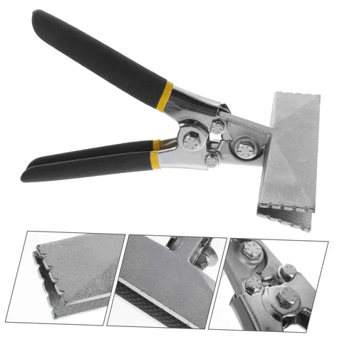 Hand Seamer Metal Bender Tool for Sheet Metal Bending and Flattening with Ergonomic Handle, lightweight metal pliers close-up
