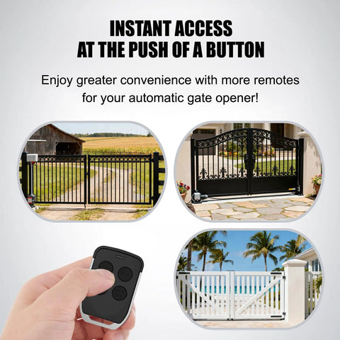 Dual Gate Opener Remote Transmitter For GYXEL And JUJIANG Automatic Gate Openers Replacement Keychain Remote
